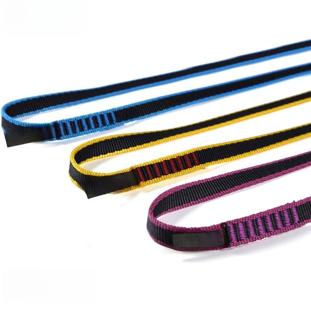 

Strong 22kN Nylon Webbing Sling for Climbing, 60cm 150cm Length 16mm Width 2.8mm Thick High Strength Belt for Mountaineering