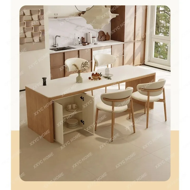 GGDining table integrated small apartment modern home kitchen multi-functional solid wood island
