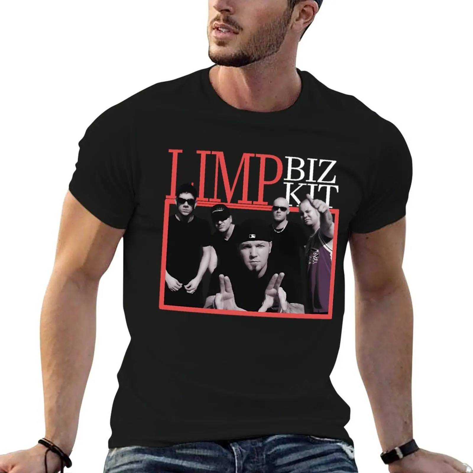 

Limp Bizkit T-Shirt man t shirts for men black cotton t-shirt plain for man package funny t shirts dark humor T-shirt