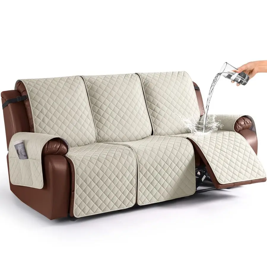 

Waterproof Recliner Sofa Cover, NonSlip Reclining Couch Covers for 3 Seat, Recliner Couch Cover Furniture Protector with Elastic