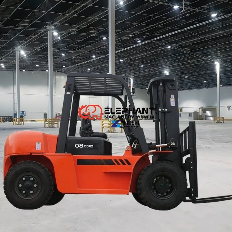 High Performance 8 Ton Heavy Duty Diesel Forklift Truck, Stable Load Lifting Equipment, Large Capacity Material Handler