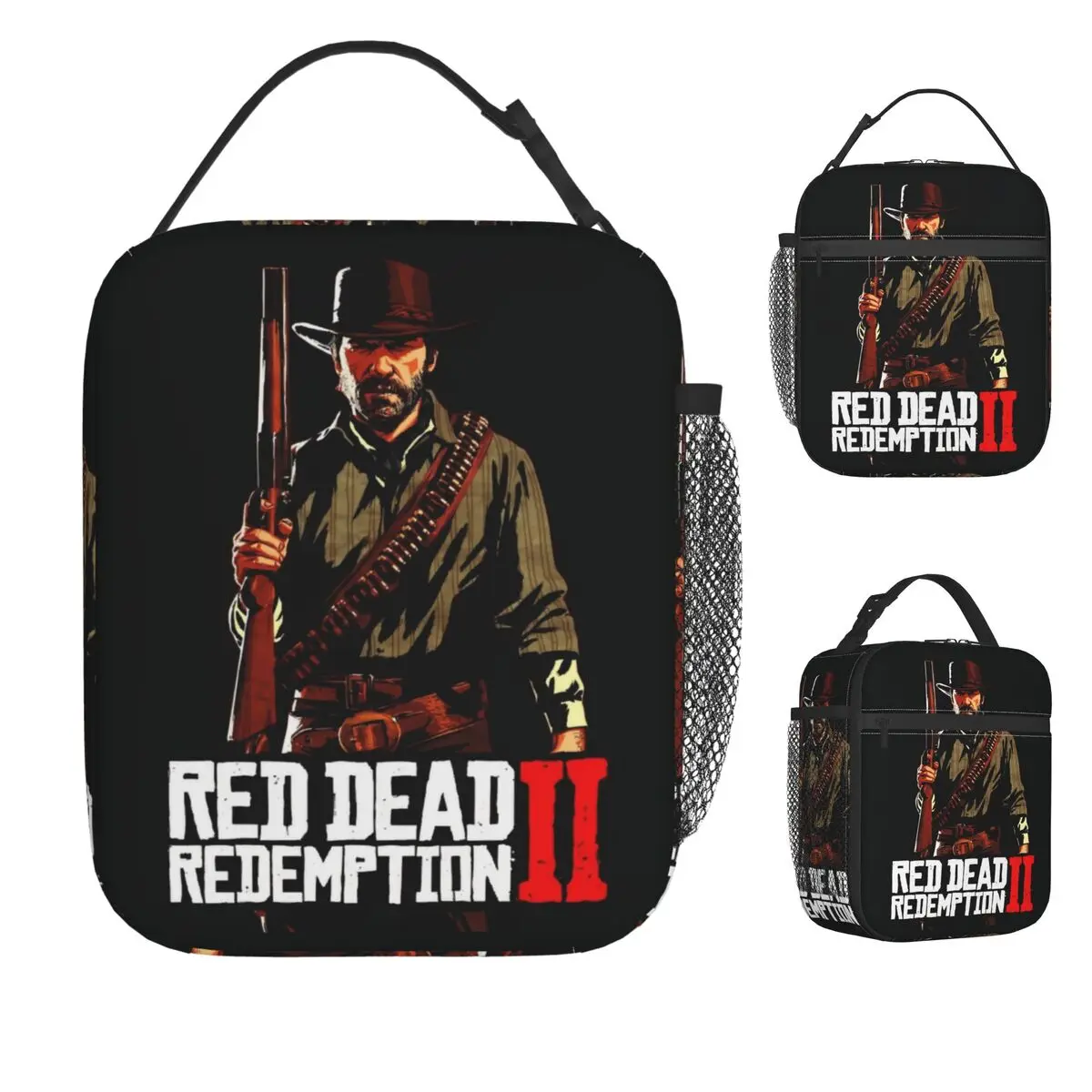 

Arthur Morgan West Cowboy Экшн-игра Сумка для обеда Red Dead Redemption Школьная коробка для завтрака для девочек Сумки для еды Оксфорд Сумка-холодильник