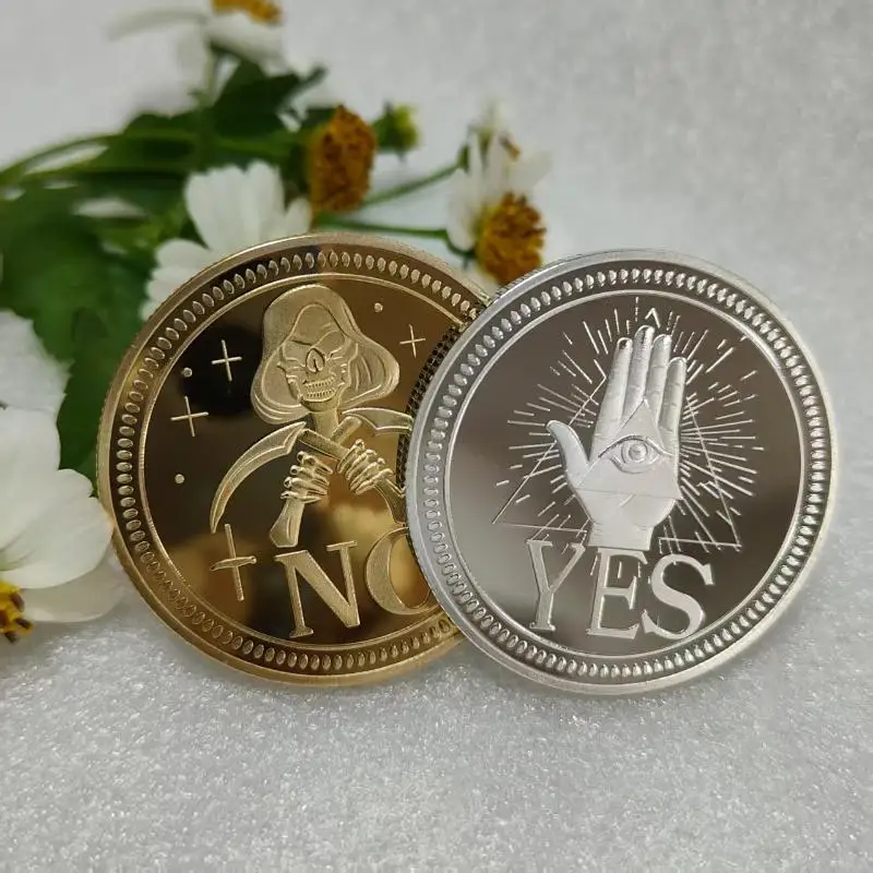 Vintage Collectible Yes No Decision Coin Portable Rust Free Metal for Wedding Party Game Favor Decision Making Gift