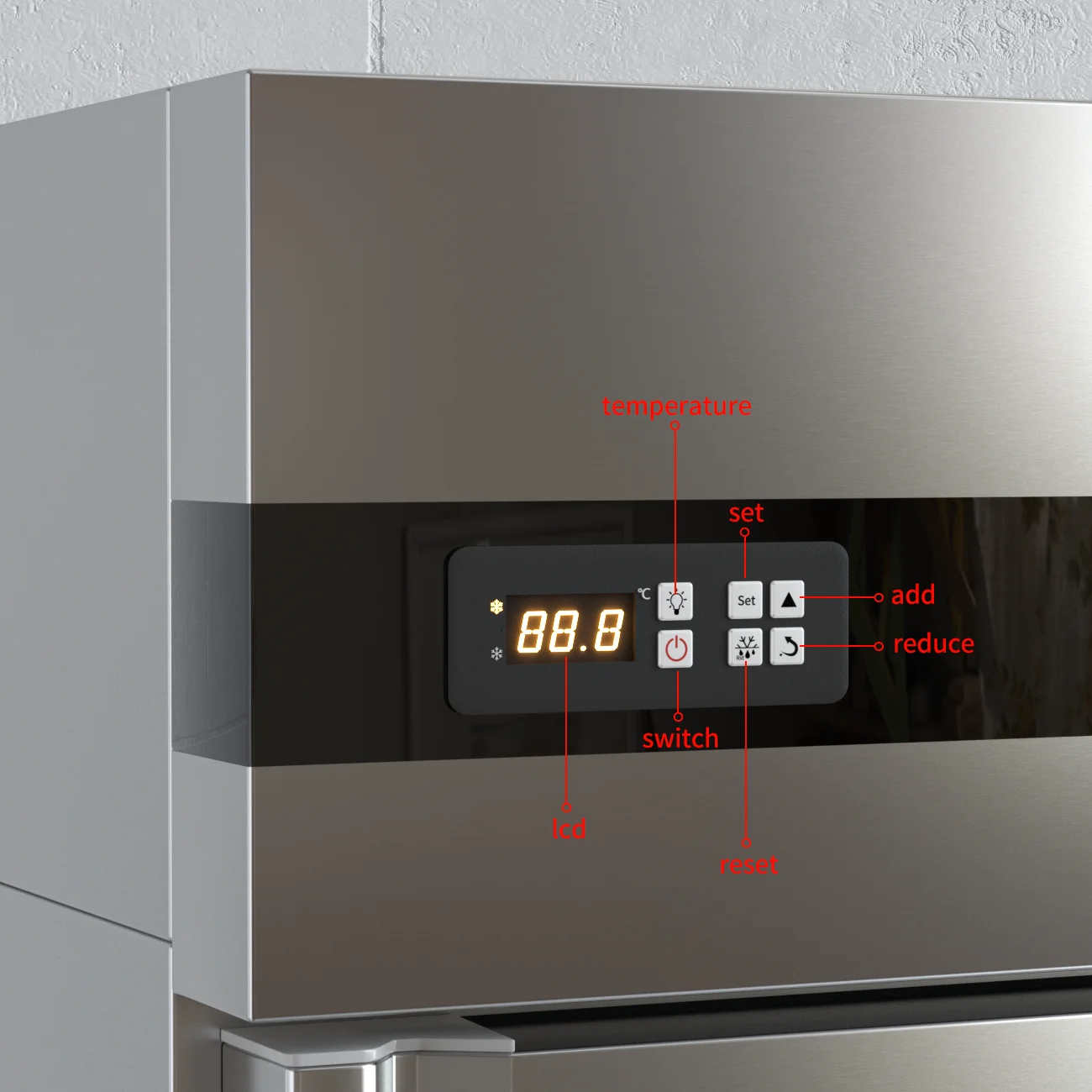 Wholesale Large Capacity High Quality Freestanding 6 Door Refrigeration Equipment Commercial Supermarket Kitchen Refrigerator view 4