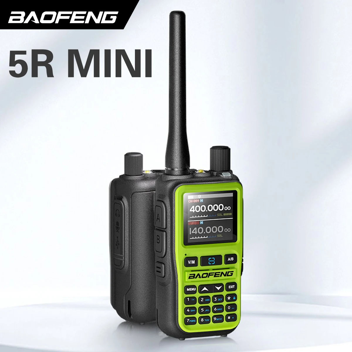 Baofeng UV 5R ミニトランシーバー Bluetooth プログラミング周波数 Type-C 充電器デュアル PTT バンド AM/FM キャンプポータブル 2 ウェイラジオ