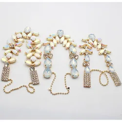 1 PcsOf Fashionable Rhinestone Metal Slipper Chains And Bread Shoes Bikini Women's Shoes Metal Slippers Women's Open Toe