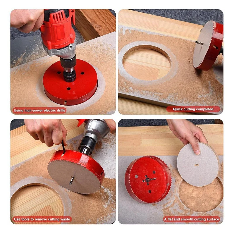 6 Inch Hole Saw - 152Mm Bi-Metal Hole Cutter For Different Project With Smooth & Flat Drilling Edge, Fast Chip-Retail