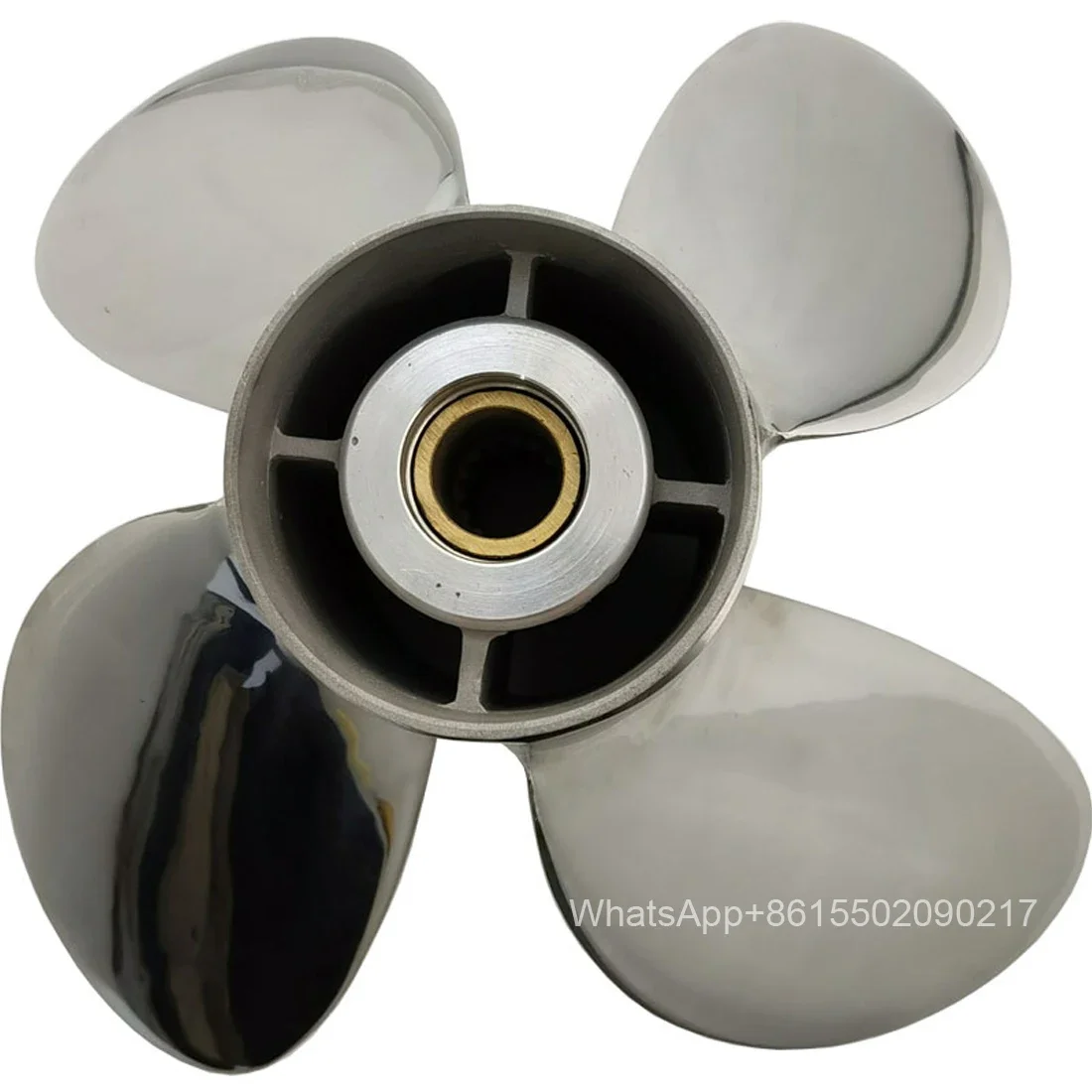 Four blade outboard stainless steel propeller 40 to 50 60 130 140 hp car leaf  outboard