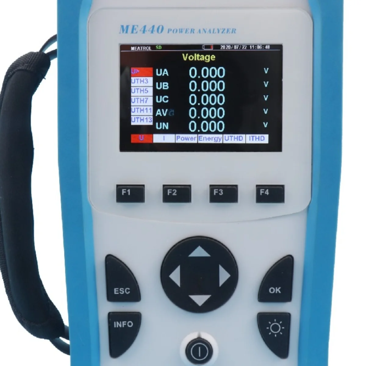 

ME440 AC Analyzer Handheld voltage, current, power factor and harmonic Roche coil watt-hour meter