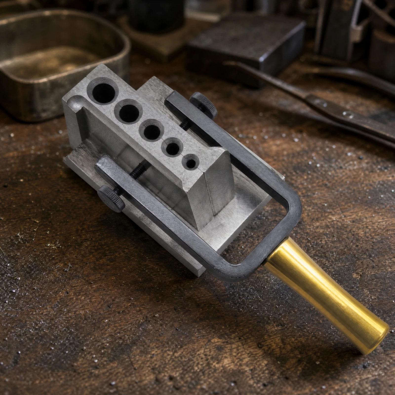Oil-Groove Ingot Mold Heavy-Duty Ingot Mold with Clamping Bar for Jewelry Makers