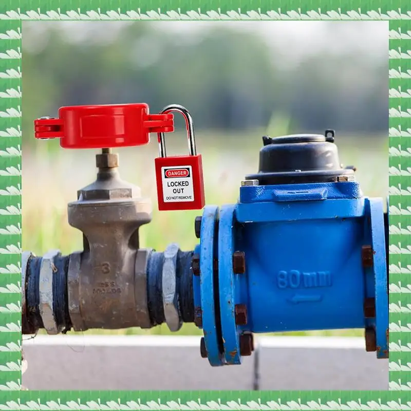 ONCE Faucet Lockouts And Safety Padlocks,Set Of 4,Swivel Safety Gate Valve Lockouts,For 1 To 2-1/2Inch Diameter Valve Handles