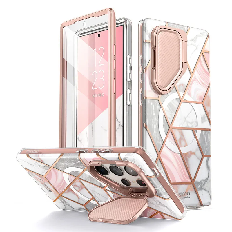 Etui I-BLASON Cosmo Mag Slim do Samsunga Galaxy S24 Ultra, stylowe, pełne etui ochronne z wbudowaną osłoną ekranu.