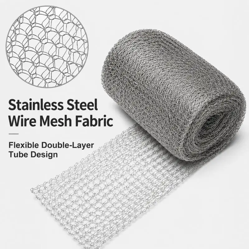 Braided Stainles Steel Mesh Anti-snail Mouse Repeller Outdoor Flexible AnimalSignal Shielding Net Wire Garden Protection Netting