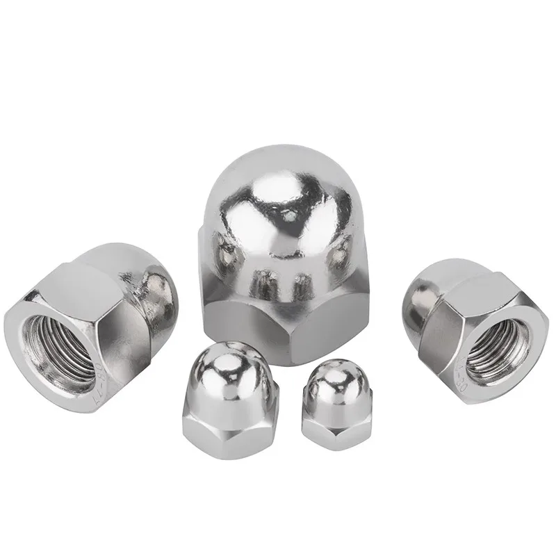 UNF 304 Stainless Steel Fine Pitch Hex Domed Cap Nuts M8 M10 M12 M16 M18 M20 M24 M27 M30 M36 Fine Tooth Acorn Blind Nuts