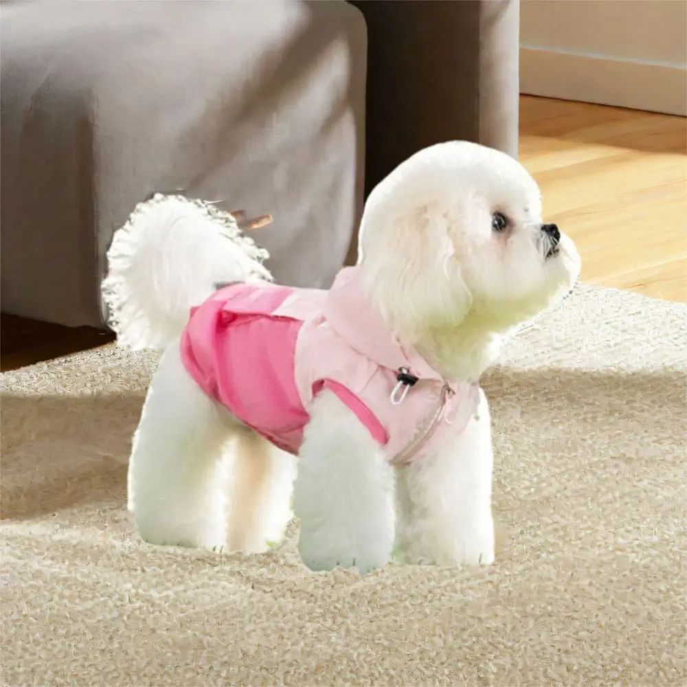 

Contrasting Adjustable Pet Summer Clothes Waterproof with Zipper Pet Charge Vest Breathable Puppy Cooling Hoodie Travel