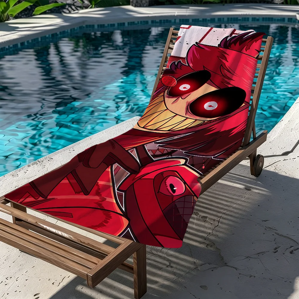 H-Hazbin H-Hotel Cute A-Alastor Towel Large Quick-Drying Microfiber Soft Beach Towel for Travel Fitness Sauna Bathing Camping