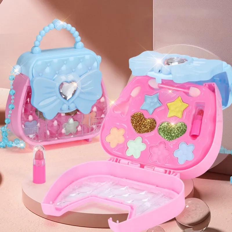 Kids Make up Kit  Handbag Makeup Toys Gift Environmentally Friendly Odorlessfor Toddler Little Princess Girls Birthday Party