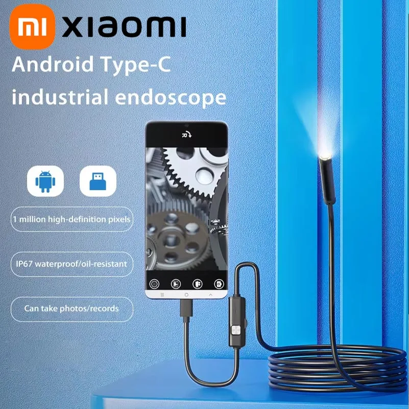 

Xiaomi Android Endoscope Camera 2 IN1 Micro USB Type-C Borescope Mini Camera Waterproof LED Car Inspection For HUAWEI XIAOMI PC