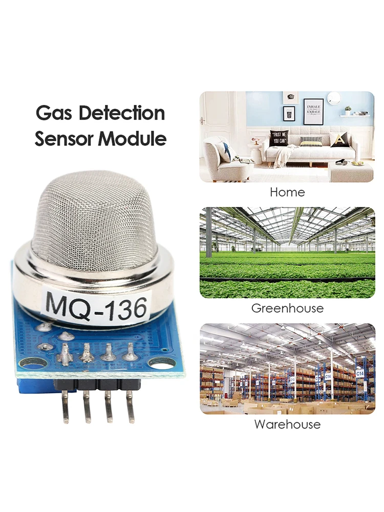 MQ-136 Gas Detection Sensor Module LM393 Hazardous Gas Detection Module ZYMQ-135 AC 5V for Liquefied Petroleum Gas Butane