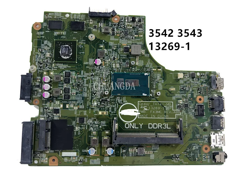 13269-1 FX3MC For DELL Inspiron 3442 3542 3443 3543 5748 Laptop Motherboard CPU I3 I5 I7 CPU GT820M GT840M GPU Mainboard