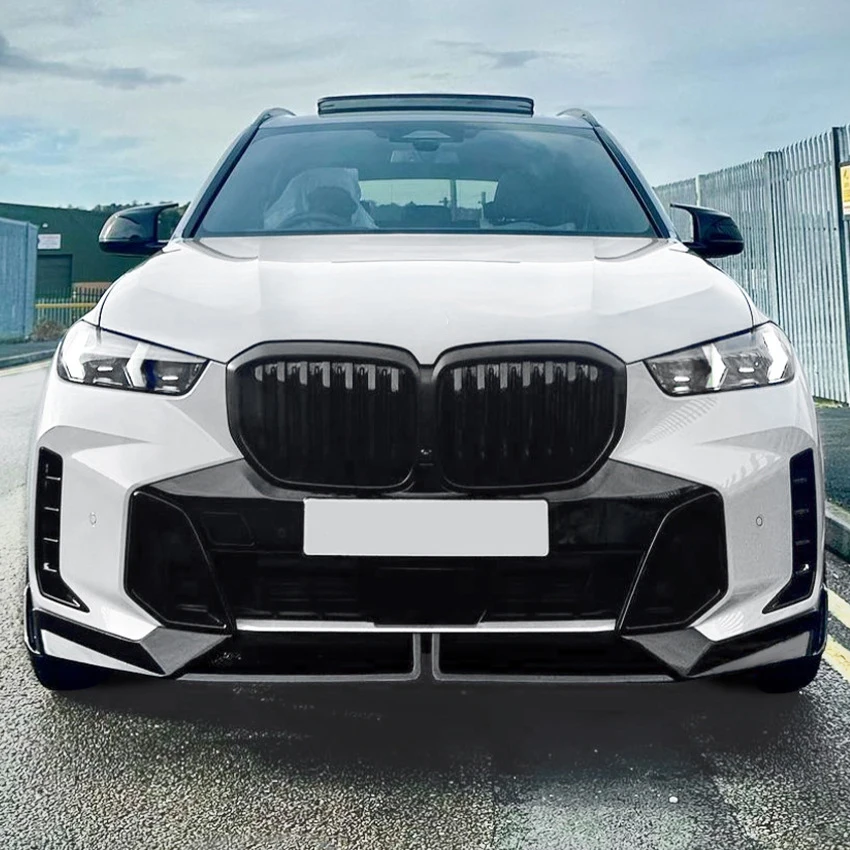 

Для BMW X5 G05 LCI M Sport 2023-2025: Передний бампер, спойлер, нижний обвес, диффузор, сплиттер, тюнинг-накладка, автомобильные аксессуары