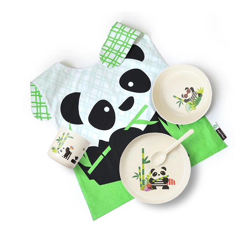 set-da-pranzo-per-bambini-ekobo-in-fibra-di-bambu-con-illustrazione-di-panda-set-di-quattro-pezzi-con-ciotola-piatto-tazza-e-cucchiaio-utensili-cartoon