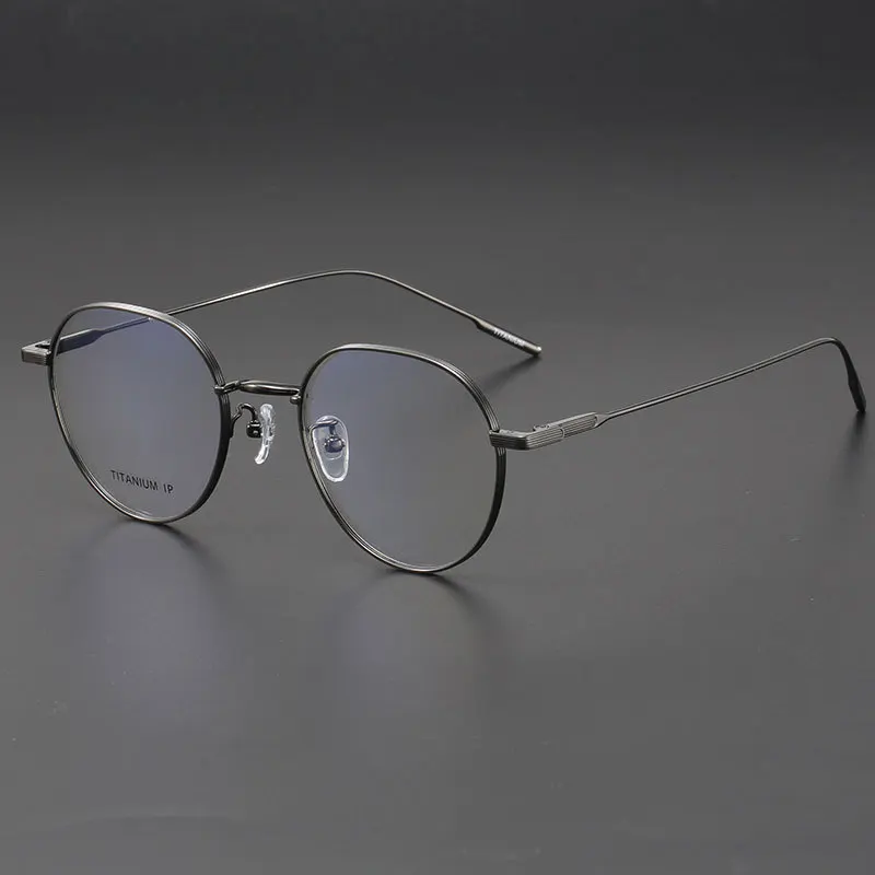 Brand Design Ultra- Thin Leg Titanium Glasses Frame Men Women Fashion Oval Optical Spectacles Can Customize Myopia Prescription