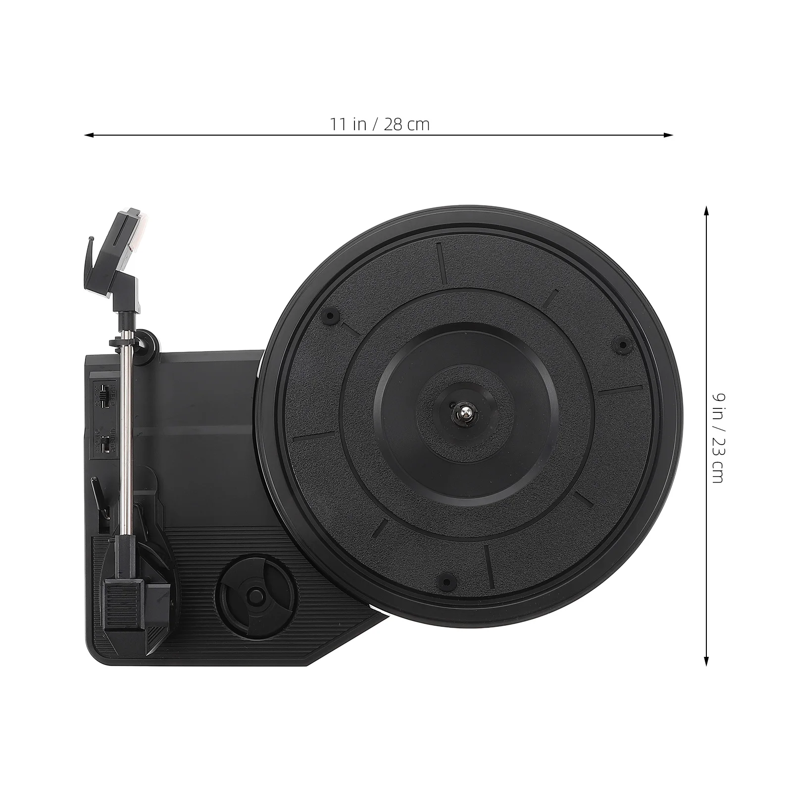 Large Gramophone Movement Record Player With Built-In Speakers Retro Vinyl Record Player 200mm Turntable For Decor Music Lovers