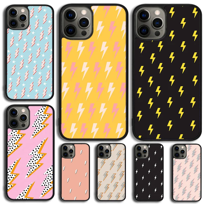 Lightning Bolt Phone Case For iPhone 14 15 16 13 12 Mini Max Cover For Apple iPhone 11 Pro Max 6 8 7 Plus SE2020 Coque