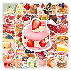 Watercolor Dessert Cake Stickers Fruit Pie DIY Kids Toy Gift Decorative Decal for Scrapbook Laptop Luggage Bottles Waterproof