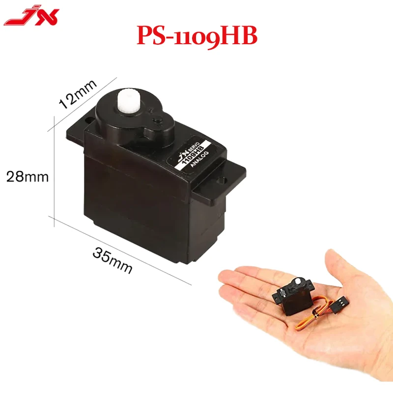 JX PS-1109HB 4.8V-6V 9g 2KG grand couple engrenage en plastique Mini Micro Servo pour 1/18 RC voiture avion bateau moto Robot Wltoys pièces