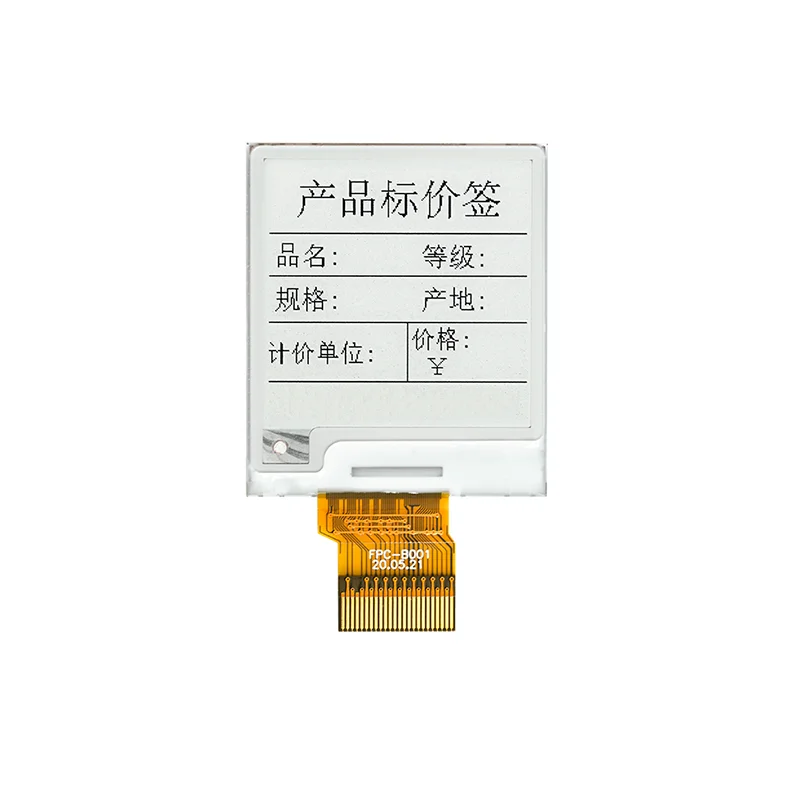 Tela de tinta e-paper de 1.54 polegadas, resolução 200*200, driver ssd1681, interface epd spi preta e branca, 24 pinos