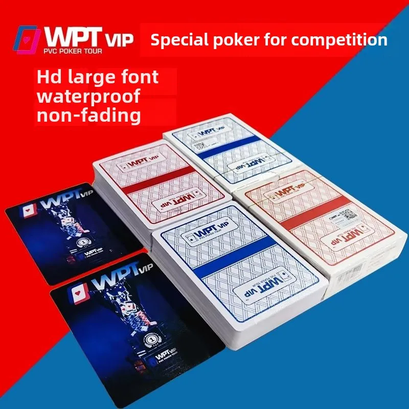 

WPTOfficial Tournament Texas Hold'em Poker Cards Plastic Competition Special CardsPVCWashable Durable Large Character Poker