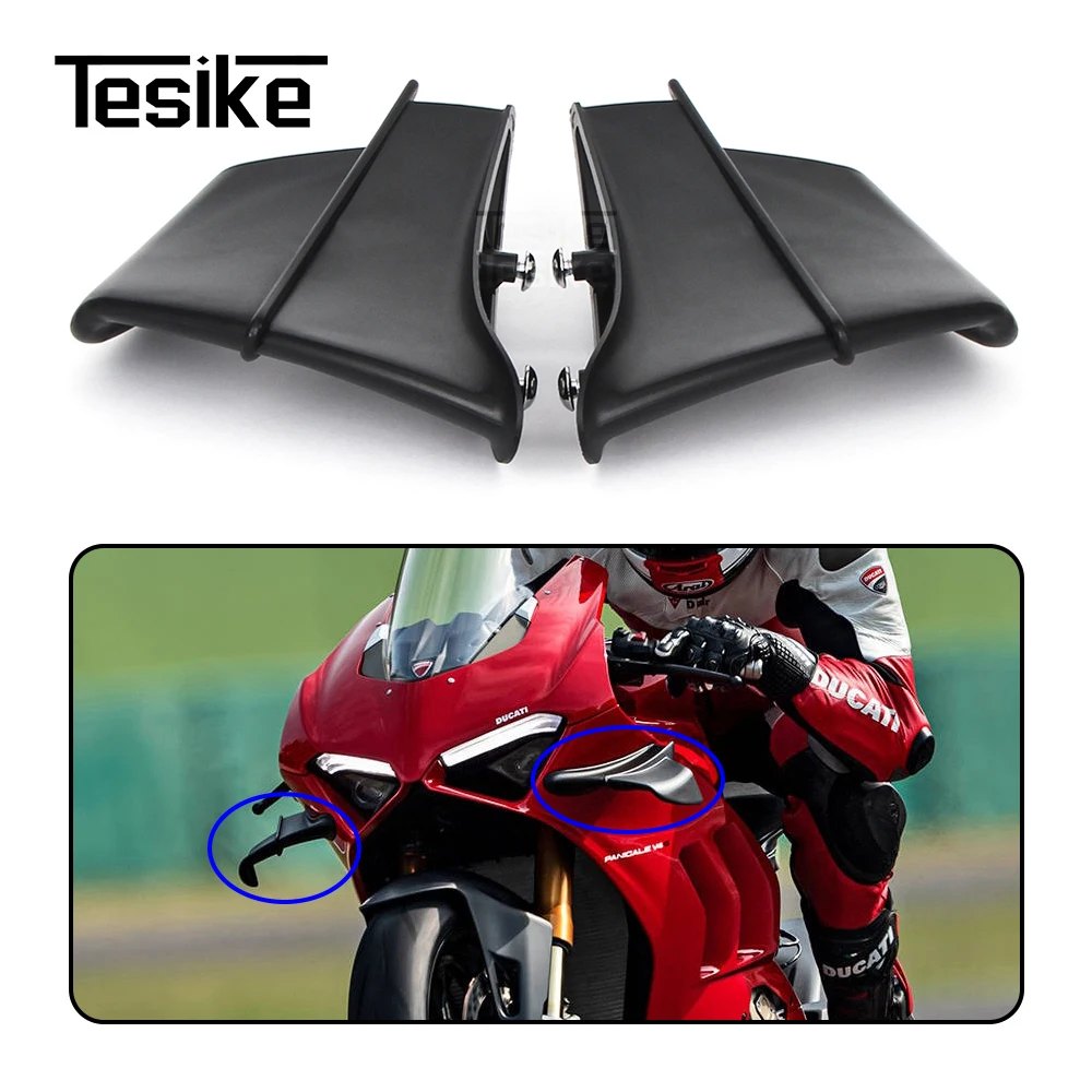 

Комплект боковых спойлеров (винглетов) для Ducati Panigale V4 V4S V4R 2018-2023, неоригинальные накладные крылья, замена, крепление на болтах