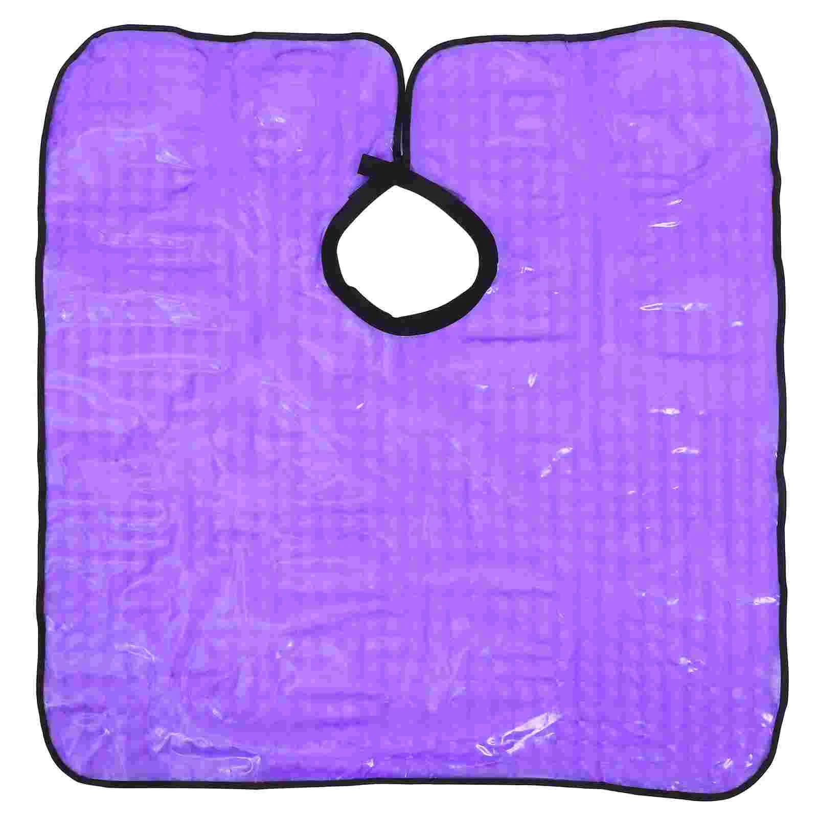 

Purple Short Style Hairdressing Cape Hair Dye Shawl Reusable Waterproof Smock Professional Salon Cloak DIY Supplies for Barber C