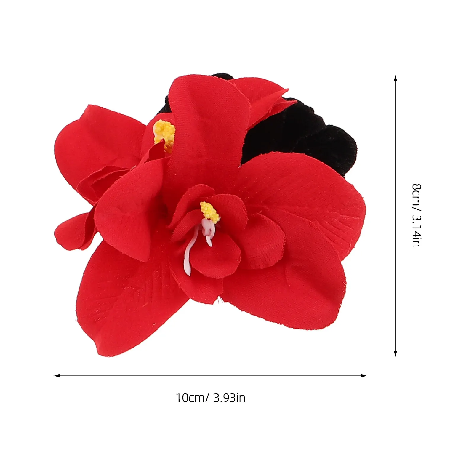 5Pcs Simulation Flower Hair Ties Soft Fabric Elastic Scrunchies Decorative Ponytail Holders No Damage Hair Bands for Women