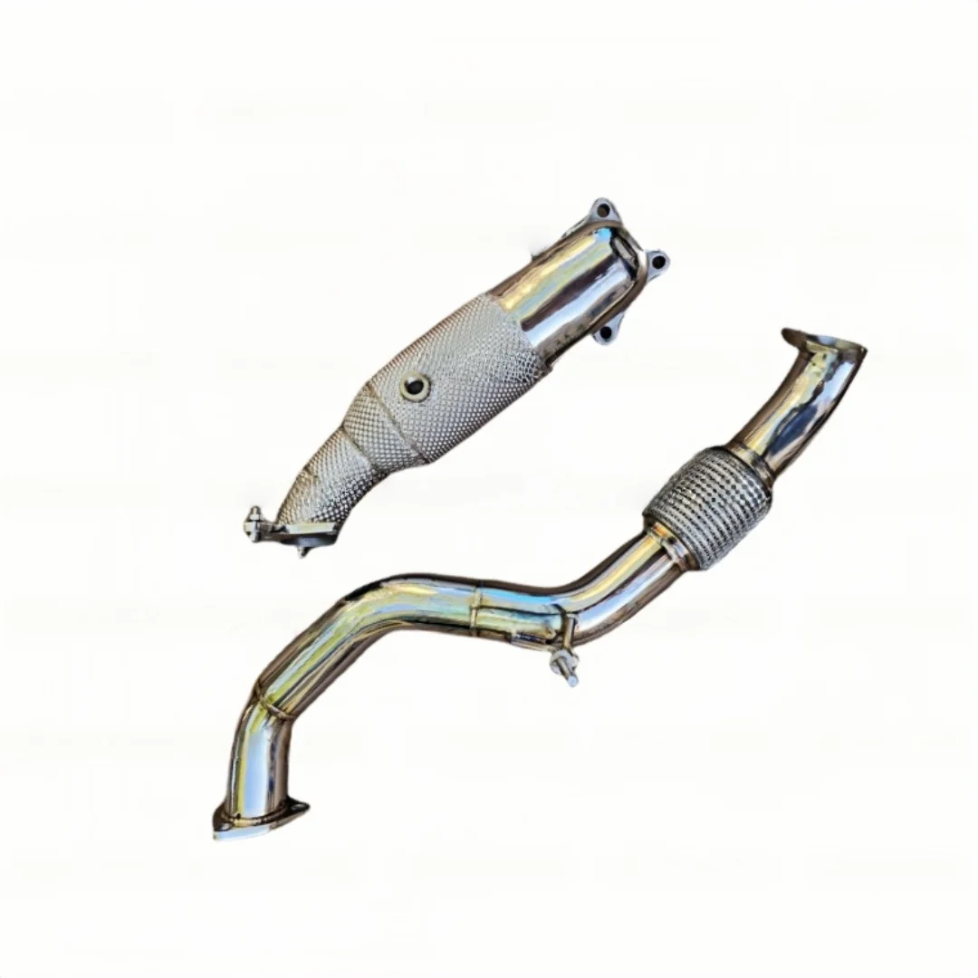 For DEX Stainless Steel With Heat Shiled High Flow Exhaust Down Pipe for 2016-2021 Honda 10Th Gen Civic Si