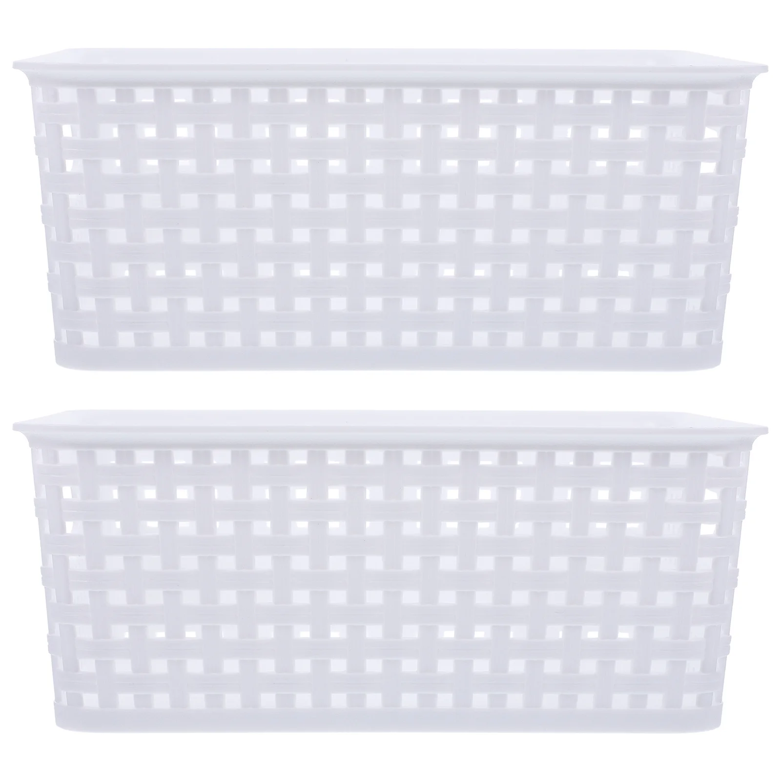 

2pcs Storage Baskets Plastic Organizing Basket For Home Office Desktop Jewelry Sundries Mini Storage Bin Space-Saving