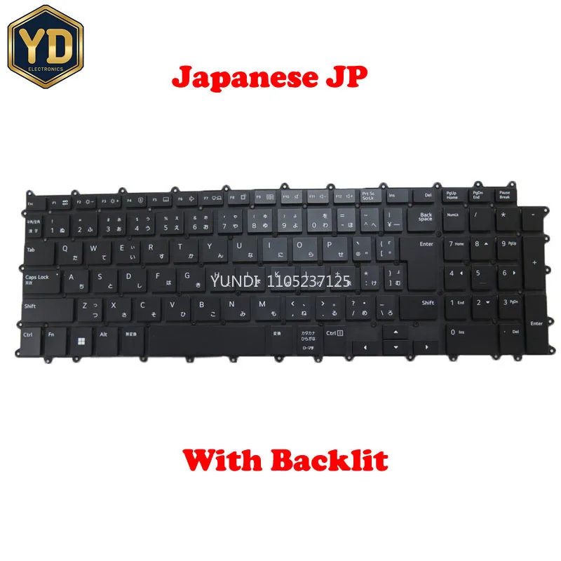 YD Laptop Backlit Keyboard For LG SG-B1340-2VA SN8102BU AEW74231024 Japanese JP Black No Frame New