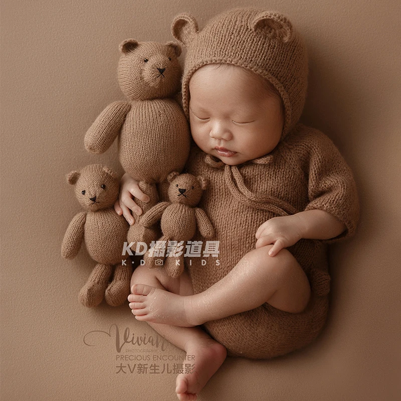 

Childrens Photography Baby Photography Props Newborn Baby Full Moon Baby Photography Costume Bear 아기 코스프레