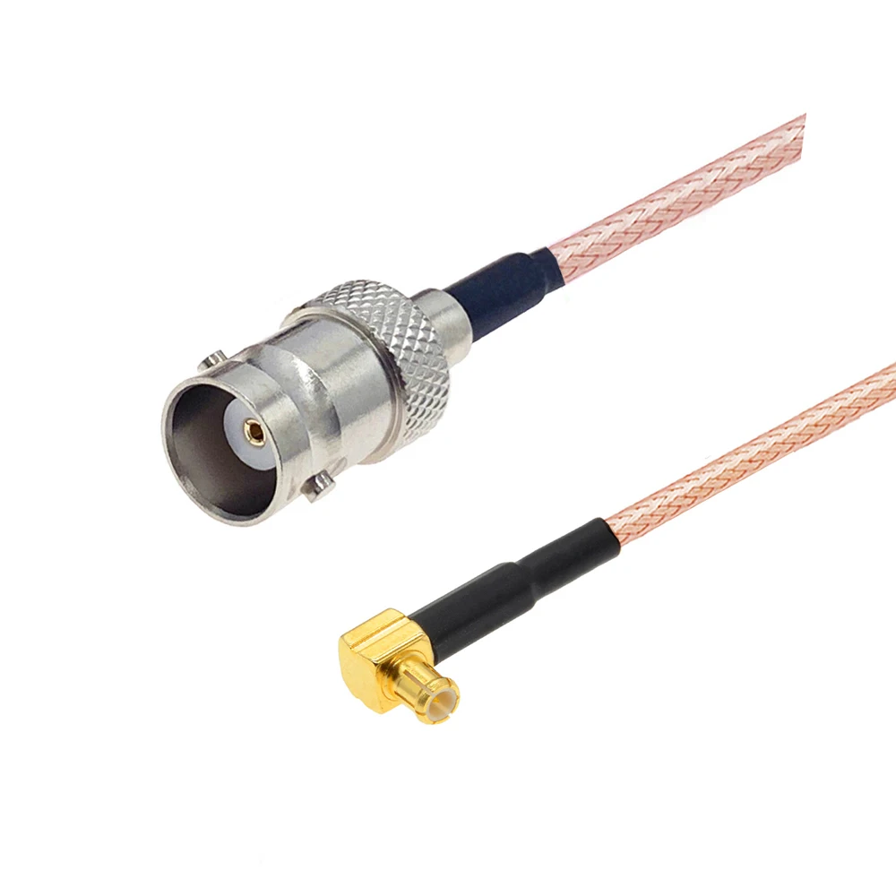 BEVOTOP 1PCS RG316 Cable BNC Female to MCX Male Right Angle RG316 Pigtail Extension Cable RF Coaxial Jumper Cord Wholesales