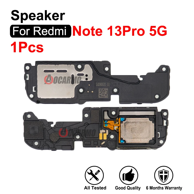 For Redmi Note 13 Pro 4G /13pro+ 5G Top Earpiece Ear Speaker + Bottom Loudspeaker Buzzer Ring Flex Replacement Repair Parts