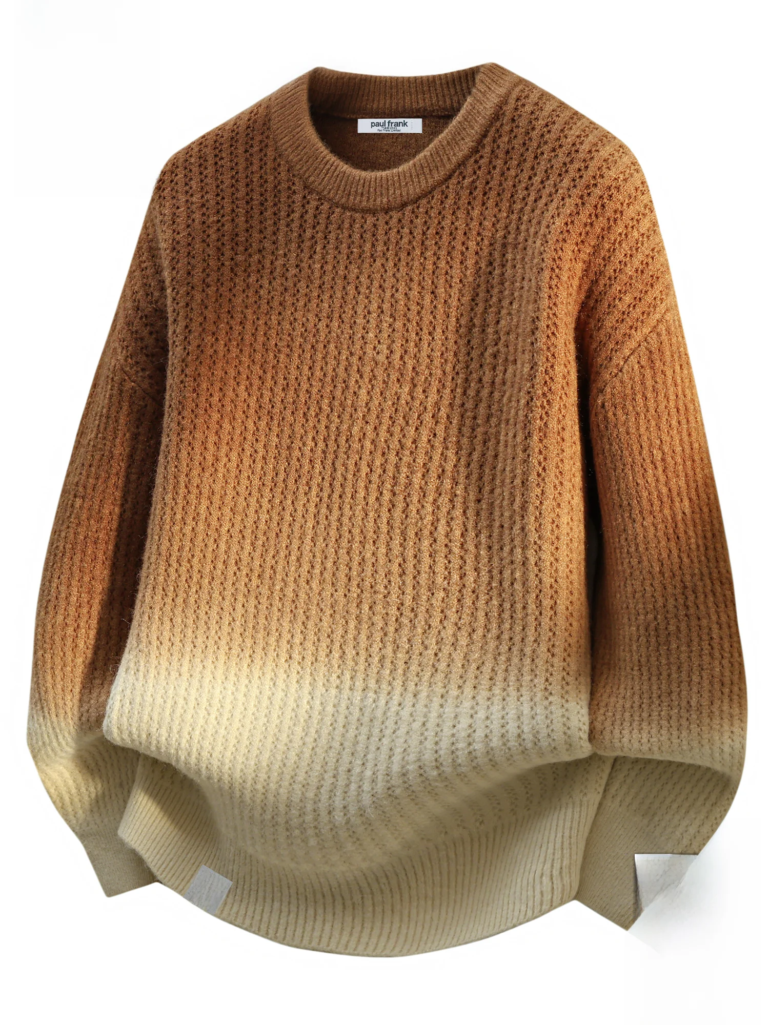 

Мужской теплый повседневный вязаный свитер Paul Frank свободного кроя, осенняя коллекция, из мягкой смесовой ткани с длинными рукавами и круглым вырезом
