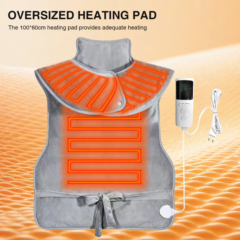 

Электрическая грелка для шеи, плеч, плеч и спины, с 9 вариантами нагрева, эргономичная пленка с подогревом для женщин, мужчин, папы