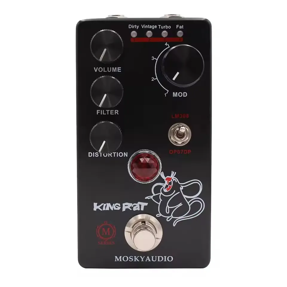 

MOSKYAUDIO KING RAT Guitar Effects Pedal True Bypass Pedal Guitarra Fuzz Distortion for Electric Guitar Accessories
