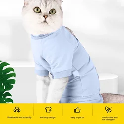 Cat Recovery Suit Prevent Licking Wounds Professional Pet Breathable Surgery Suits For Abdominal Wounds Or Skin Diseases