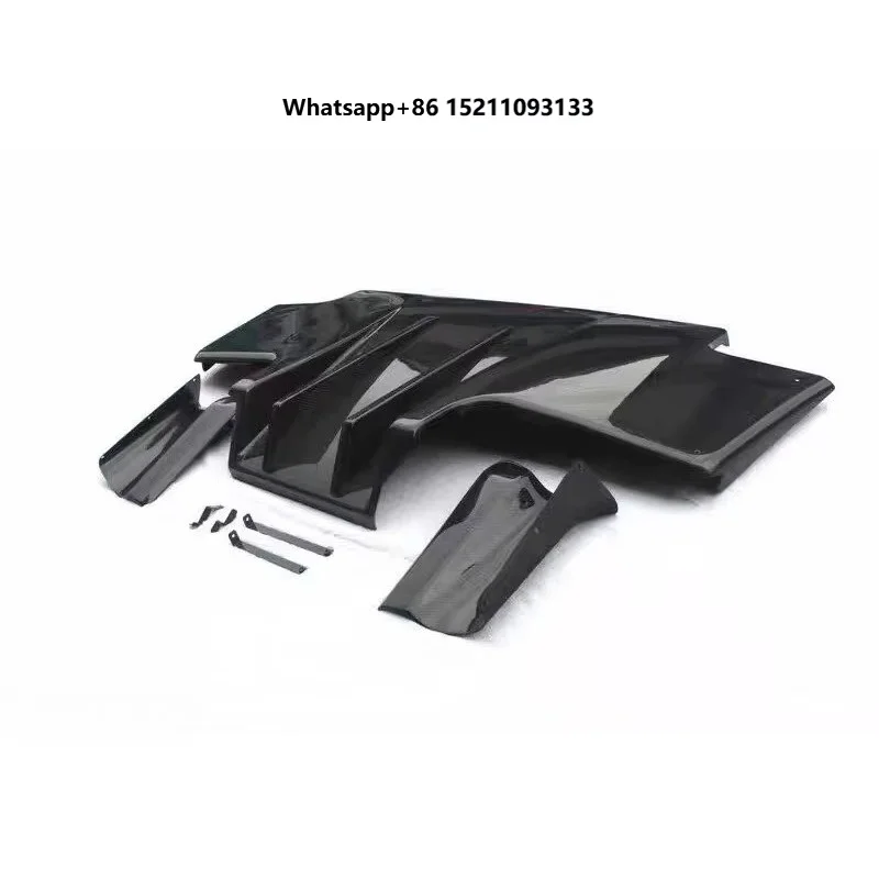 For Fits Skyline R32 BNR32 GTR Carbon Rear Diffuser Golden Vortex Fin Style Rear Lower Splitter Body Kit