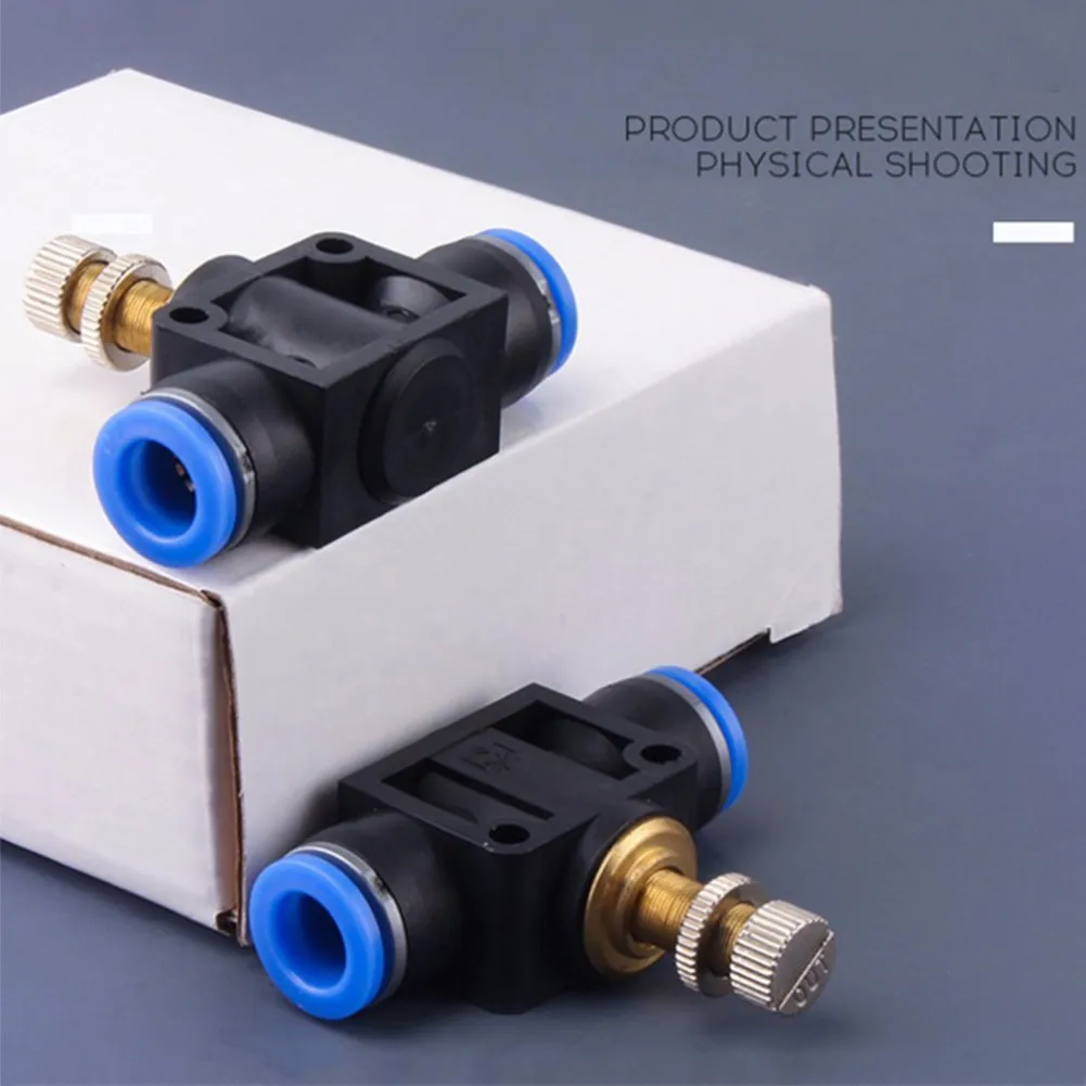 Pneumatic Flow Regulator with 4mm 6mm 8mm 10mm Hose Compatibility for Industrial Air and Fluid Control Applications