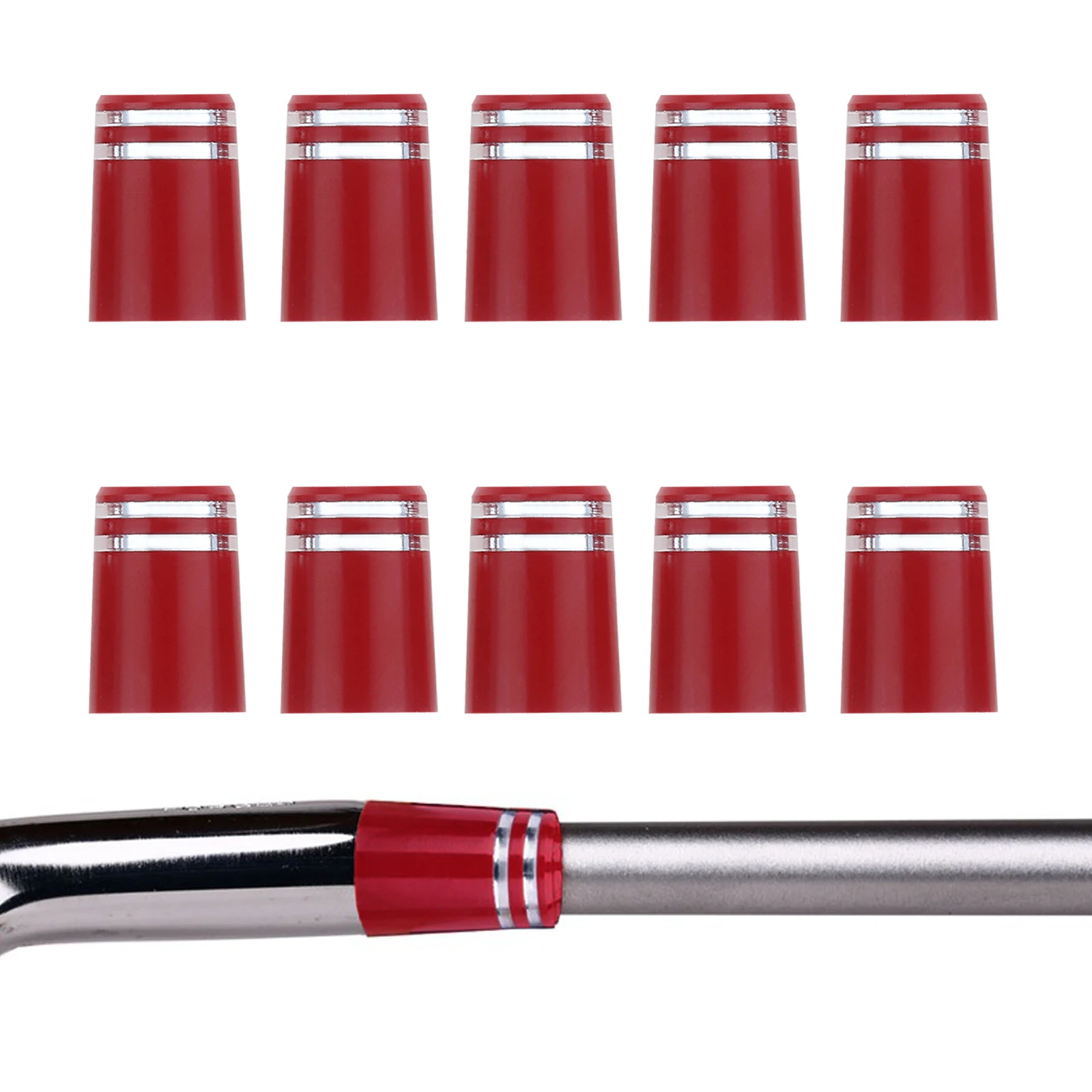 Golf Ferrules Tip Size 0.355 Fit para Irons Shaft, Plastic Club Shaft Acessórios, Peças de reposição, Branco Vermelho e Laranja, 20Pcs