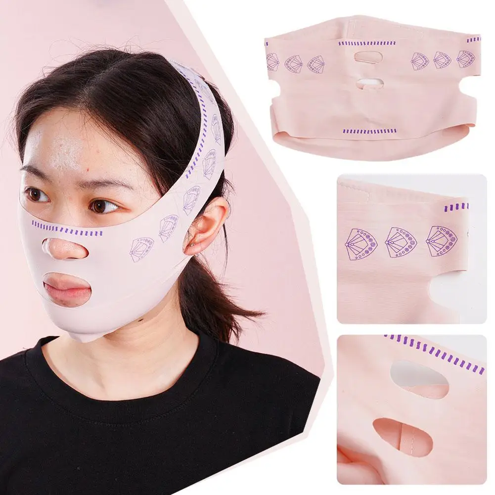 Dubbeldeks Gezicht Afslankende Bandage Gezicht Lifting Riem Band V Shaper Anti Lift Wanglijn Gezicht Rimpel Kin Beaut Z9s4